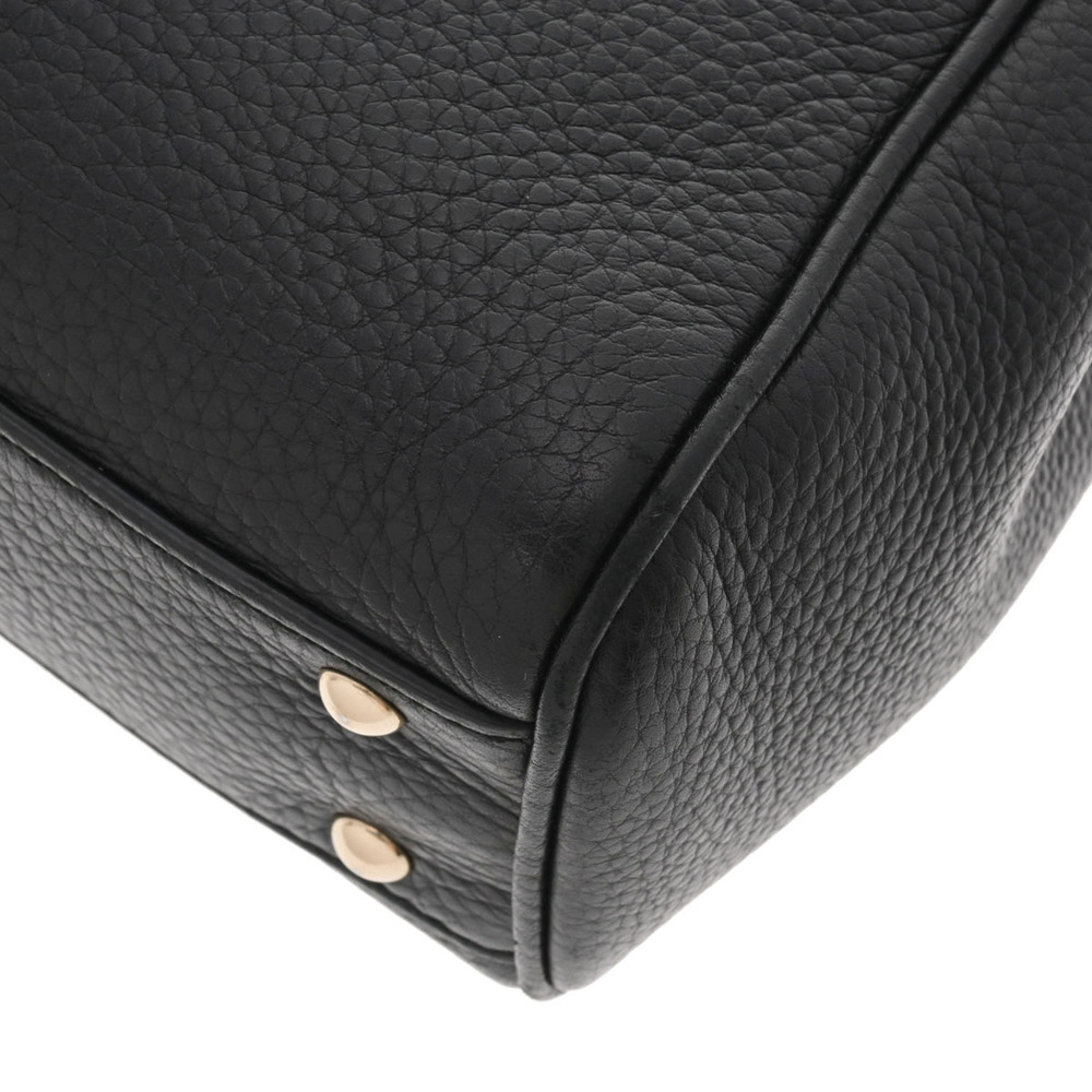 Gucci Shopper Bag 2way Top Handle Bamboo Black Leather - Picture 8 of 11